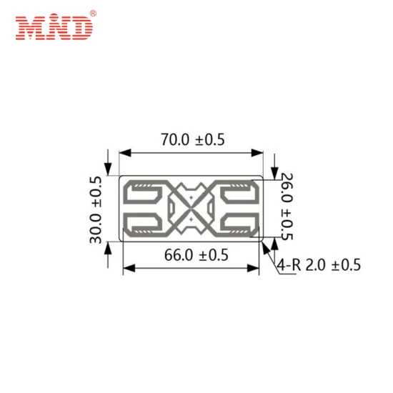 Etichetta RFID adesiva forte personalizzata UHF M4qt personalizzata di alta qualità