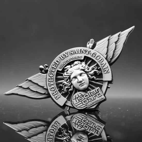 Metallo Arte Artigianato Pubblicità Regalo Marchio Logo Medaglione Memento Moneta Adesivo Portachiavi Fob Emblema Anime